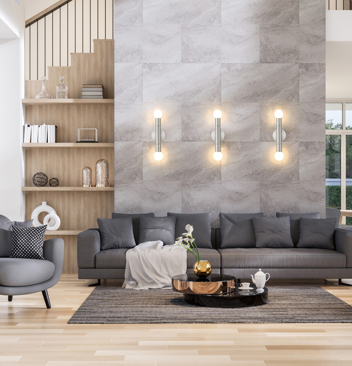 Applique murale Stari Nickel brossé, nombre ampoules 2 – vue 6