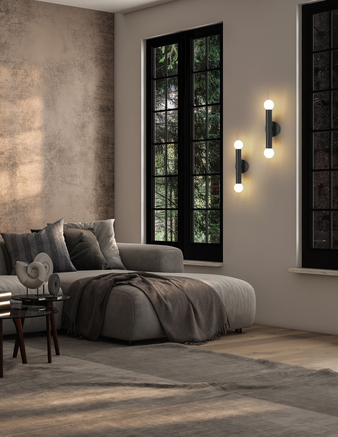Applique murale Stari Noir mat, nombre ampoules 2 – vue 6