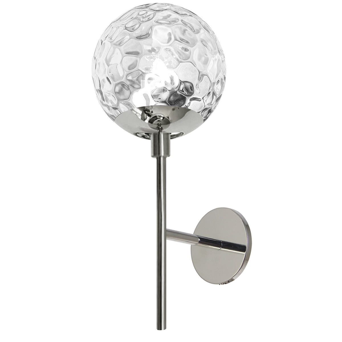 Applique murale sur tige Dayana Chrome poli, Transparent – Dainolite
