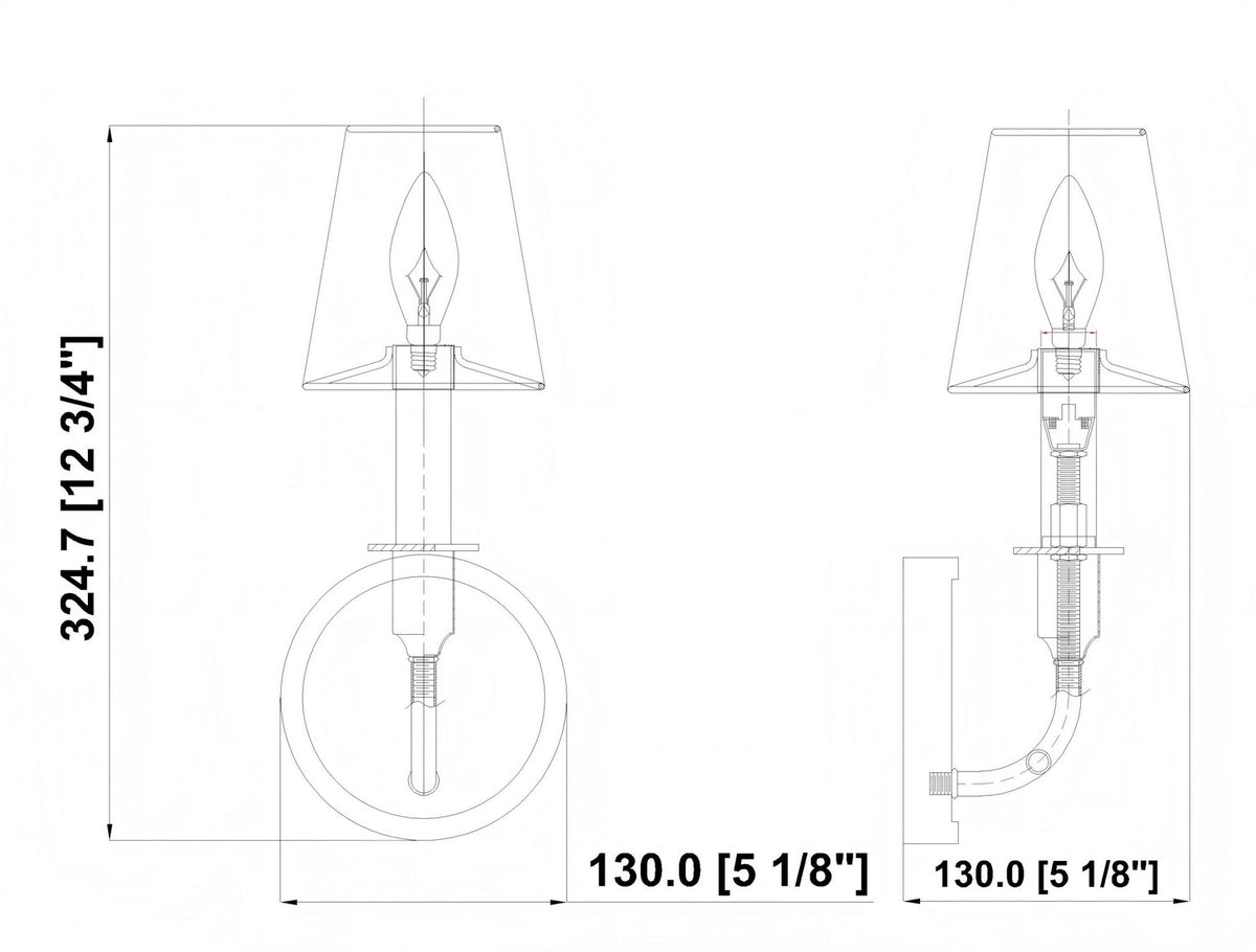 Applique murale Tova Nickel brossé, 5 1/4" – vue 6