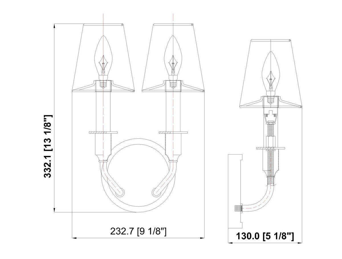 Applique murale Tova Nickel brossé, 9 1/4" – vue 6