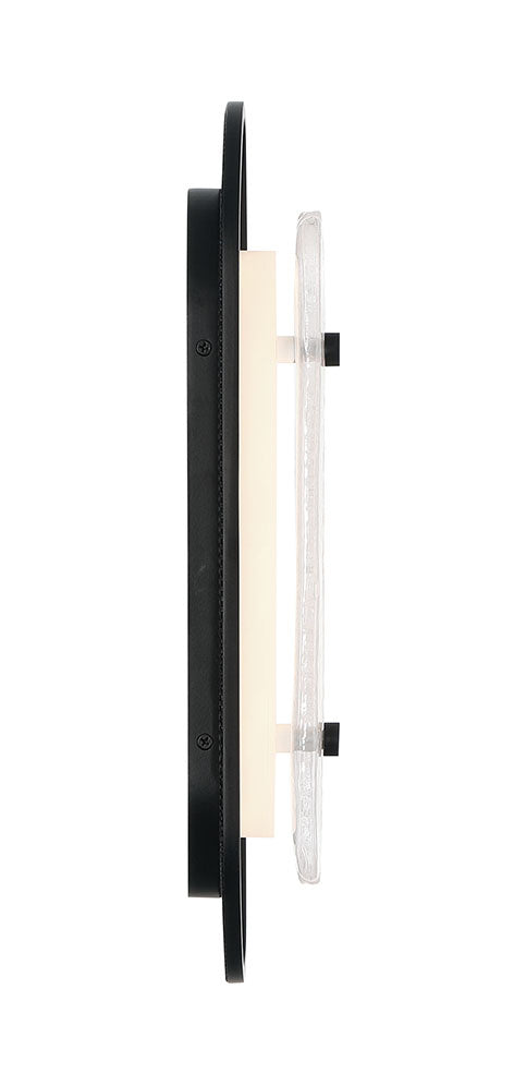 Applique murale Tramore Noir mat, Verre argenté, 16" – vue 4