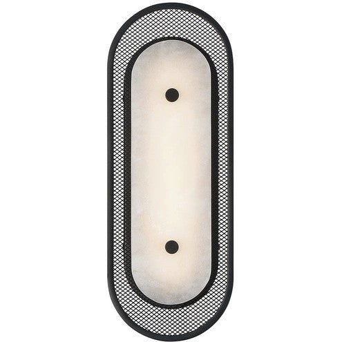 Applique murale Tramore Noir mat, Albâtre, 16" – Eurofase