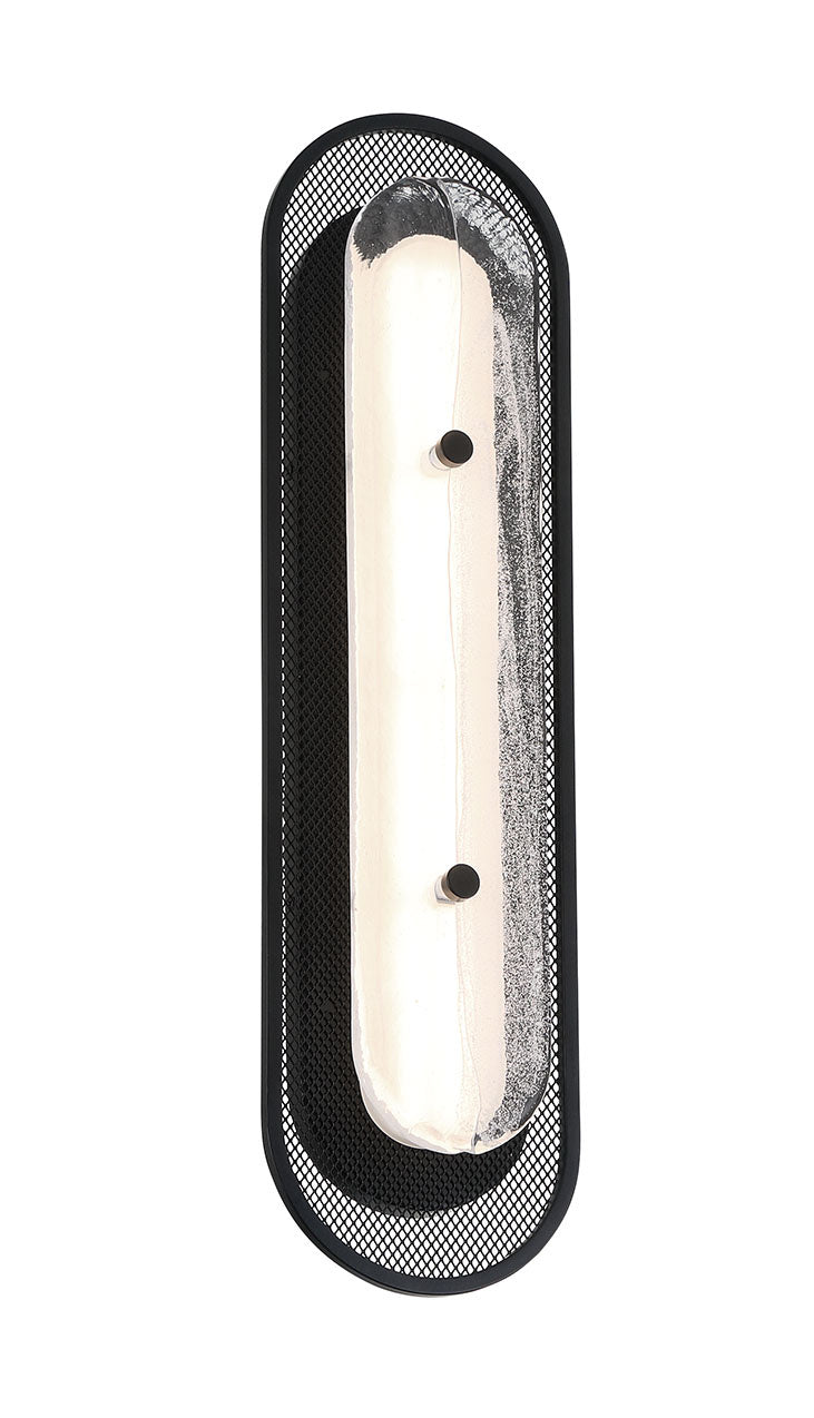 Applique murale Tramore Noir mat, Verre argenté, 22" – vue 3