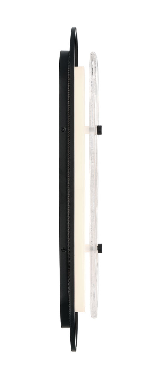 Applique murale Tramore Noir mat, Verre argenté, 22" – vue 4