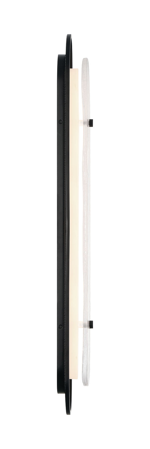 Applique murale Tramore Noir mat, Verre argenté, 30" – vue 4