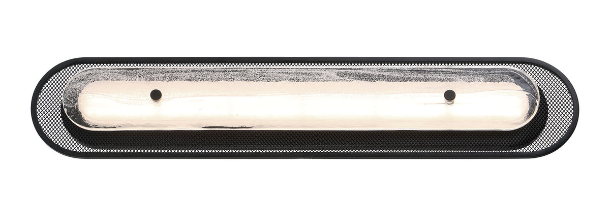 Applique murale Tramore Noir mat, Verre argenté, 30" – vue 5