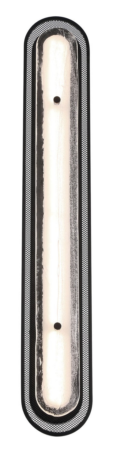 Applique murale Tramore Noir mat, Verre argenté, 38" – Eurofase