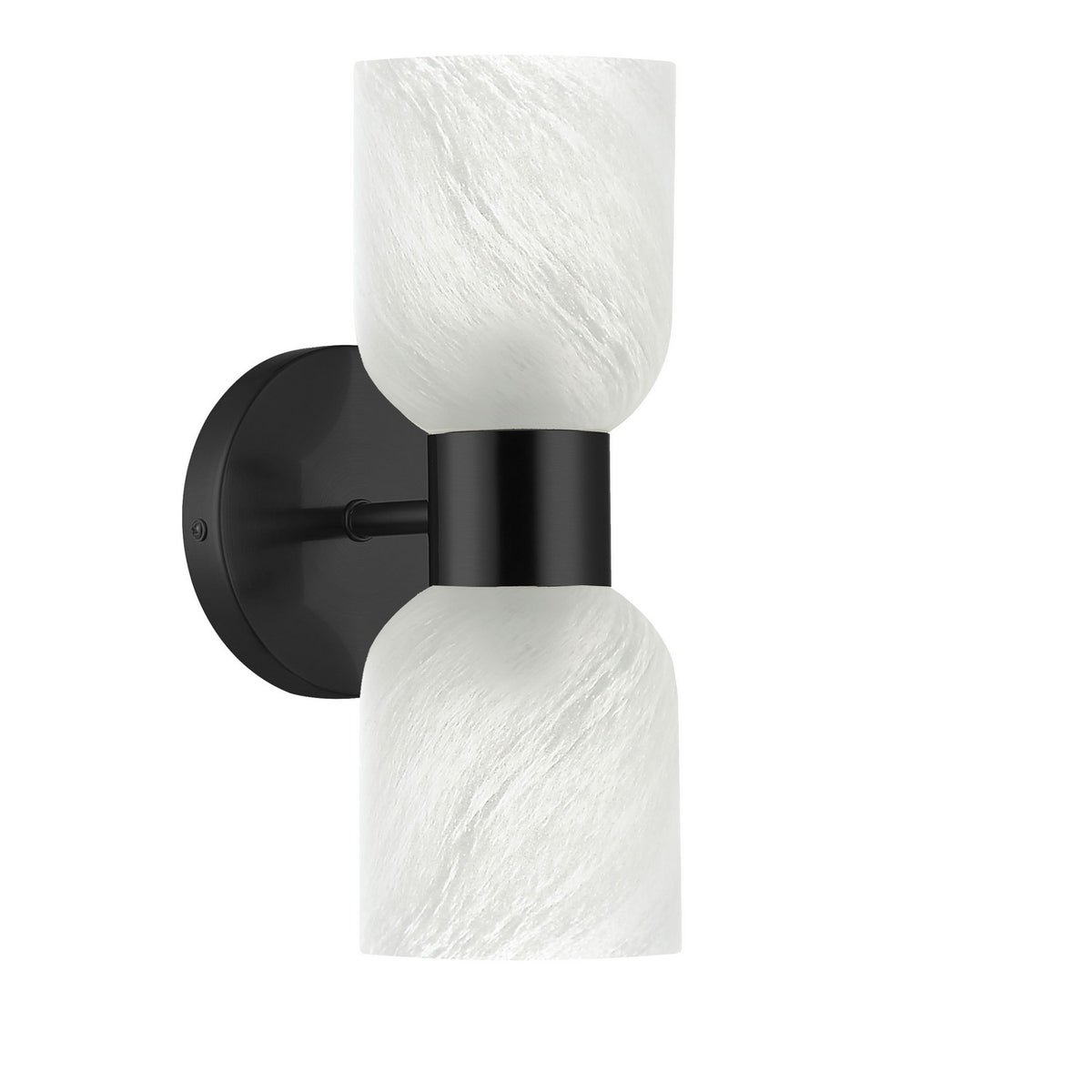 Applique murale Vonda 5 3/4", nombre ampoules 2, Noir mat – Dainolite