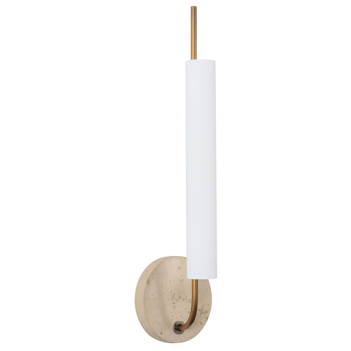 Applique murale Wick Laiton vieilli / Travertin – vue 3