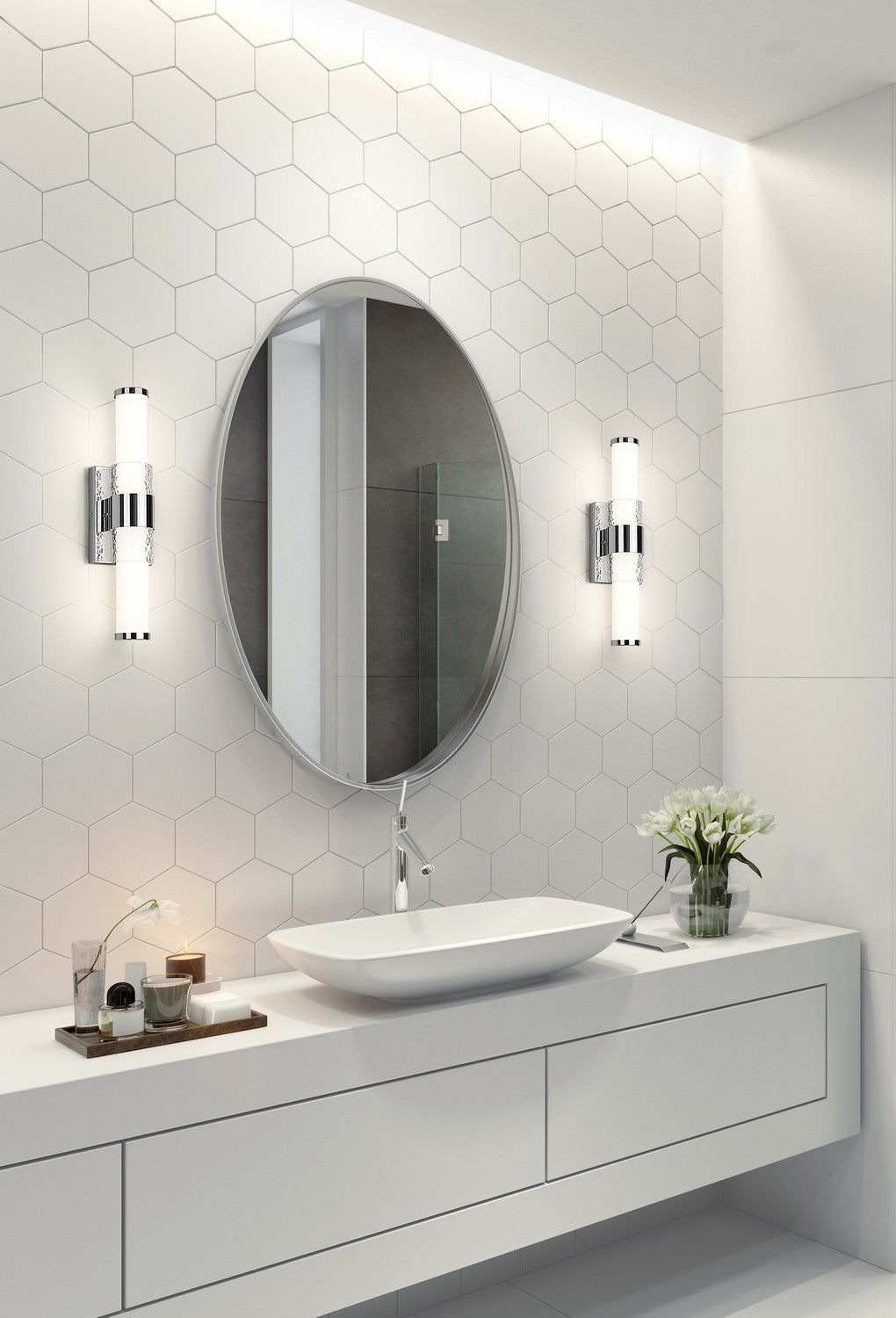 Barre d'éclairage de salle de bain Egon Chrome, 18" – vue 7