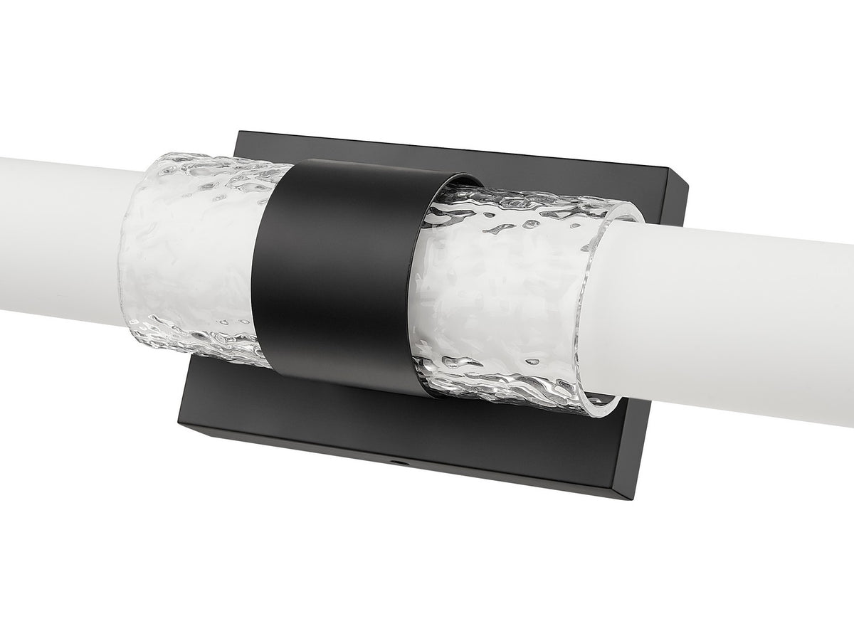Barre d'éclairage de salle de bain Egon Noir mat, 18" – vue 4
