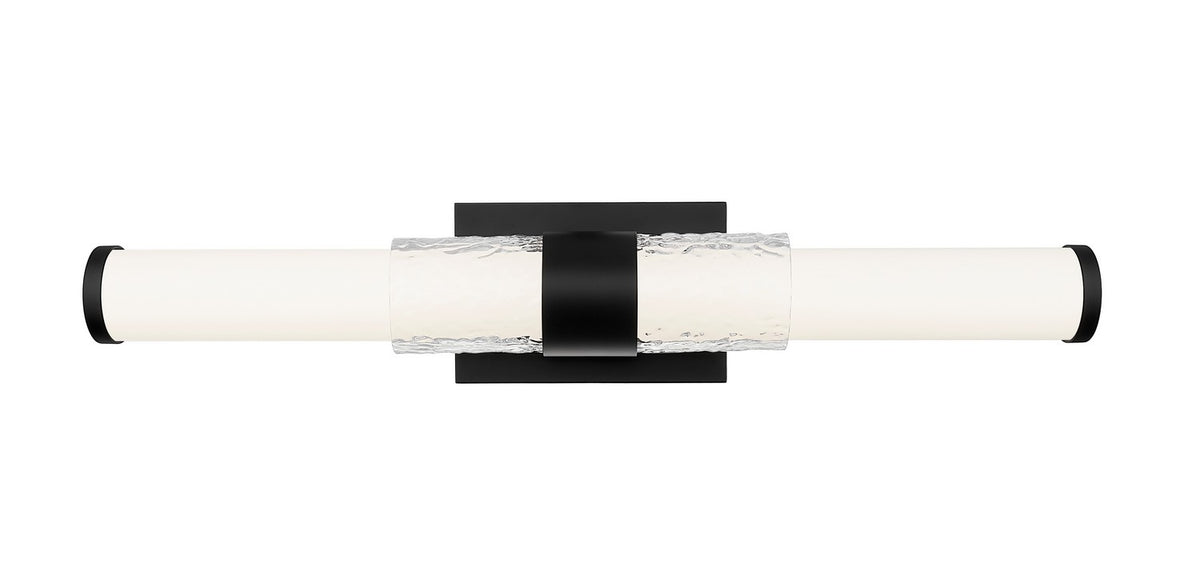 Barre d'éclairage de salle de bain Egon Noir mat, 25" – vue 3