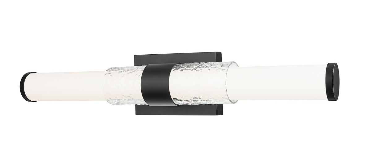 Barre d'éclairage de salle de bain Egon Noir mat, 25" – Z-Lite