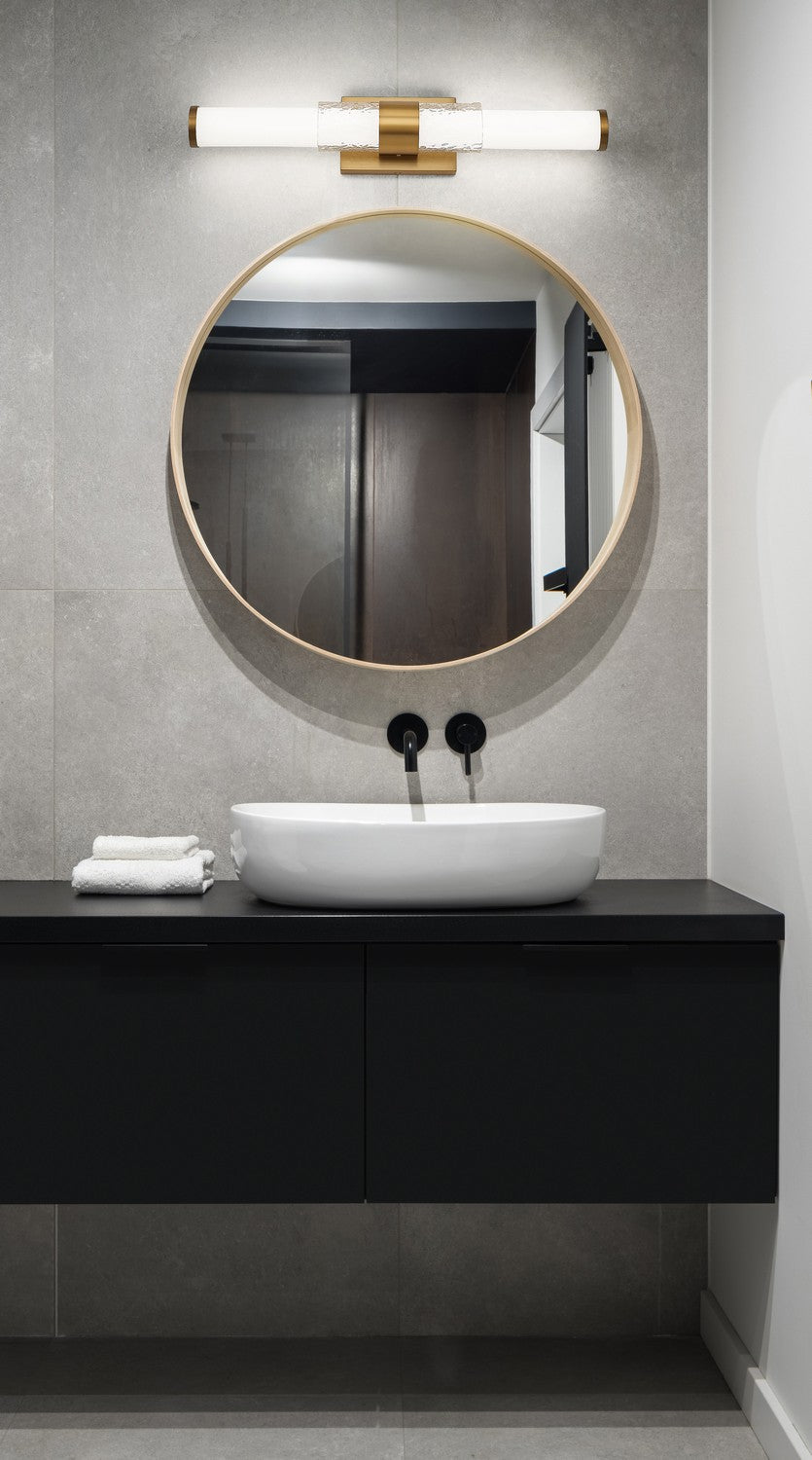 Barre d'éclairage de salle de bain Egon Or moderne, 25" – vue 6