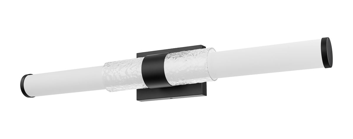 Barre d'éclairage de salle de bain Egon Noir mat, 32" – vue 5