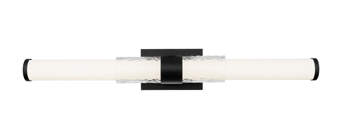 Barre d'éclairage de salle de bain Egon Noir mat, 32" – vue 7