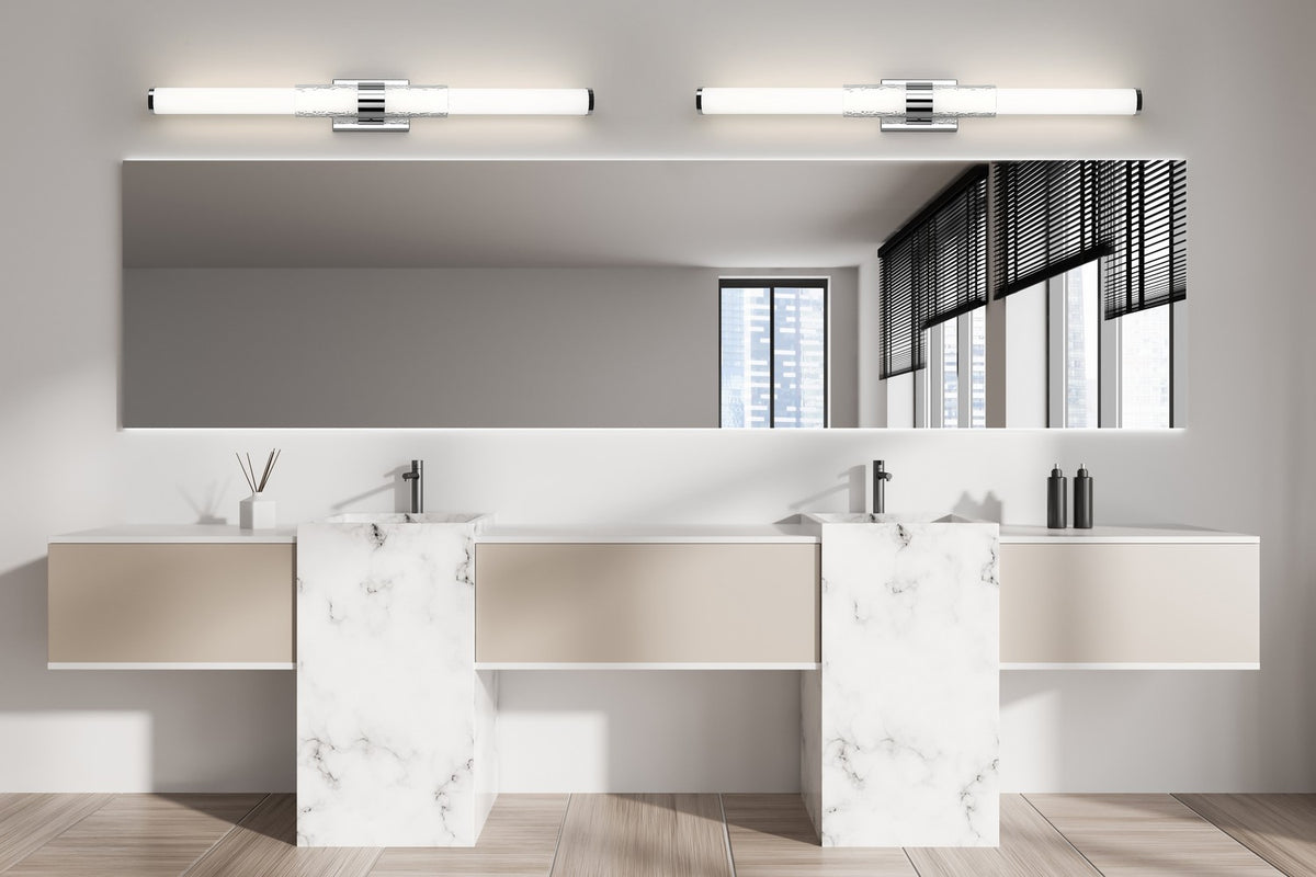 Barre d'éclairage de salle de bain Egon Chrome, 40" – vue 6