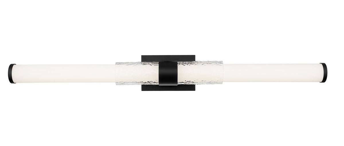 Barre d'éclairage de salle de bain Egon Noir mat, 40" – vue 3