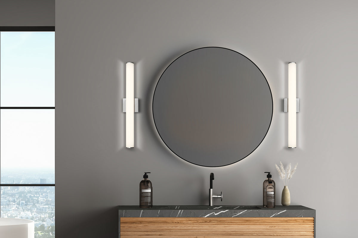 Barre d'éclairage de salle de bain Stepridge Nickel brossé, 24" – vue 4