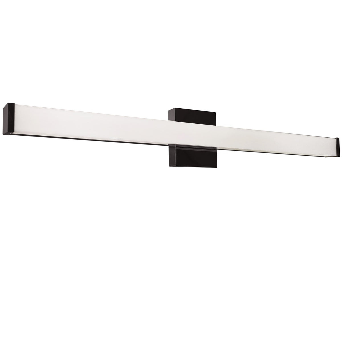 Barre d'éclairage de salle de bain Vasilia 36", Blanc / Noir mat – Dainolite