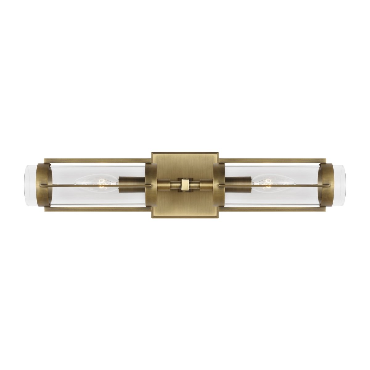 Barre d'éclairage de salle de bain Flynn - Laiton vieilli dans le temps by Visual Comfort Studio | Luminaires & cie