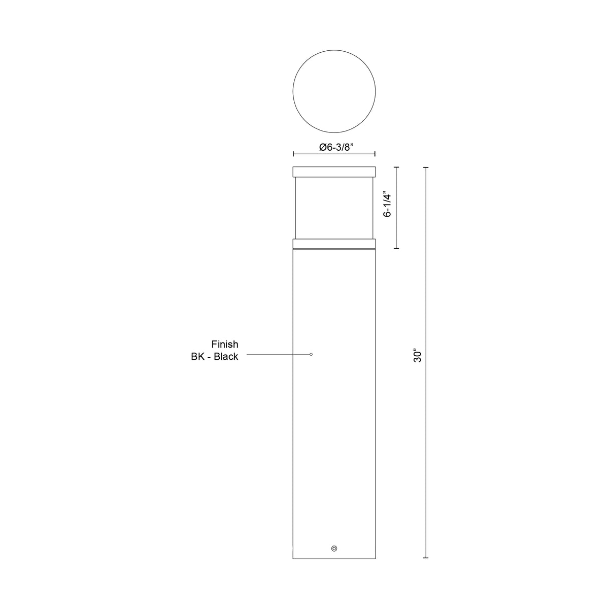 Borne d'éclairage Chadworth 30" – vue 2