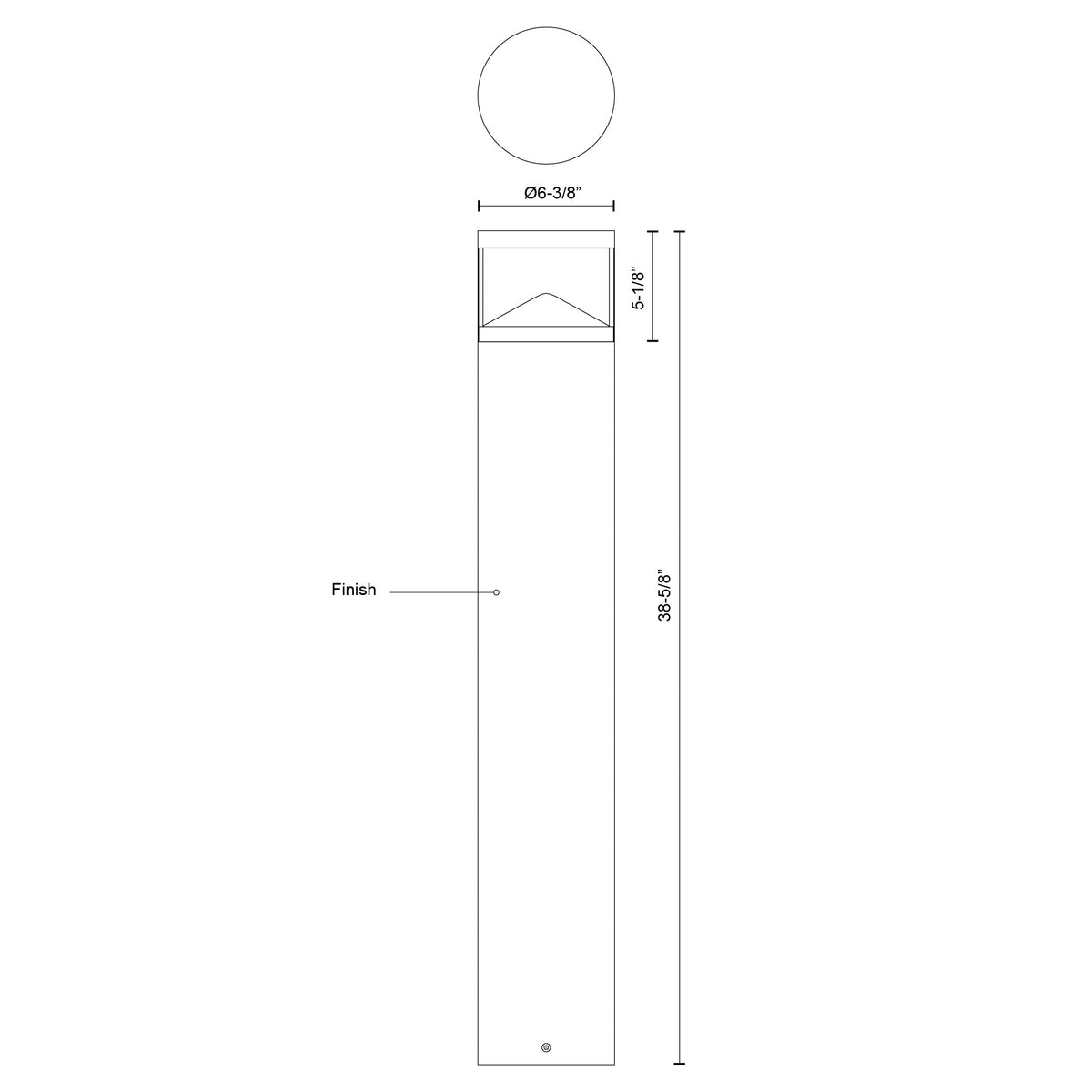 Borne d'éclairage Dover 38 5/8" – vue 2