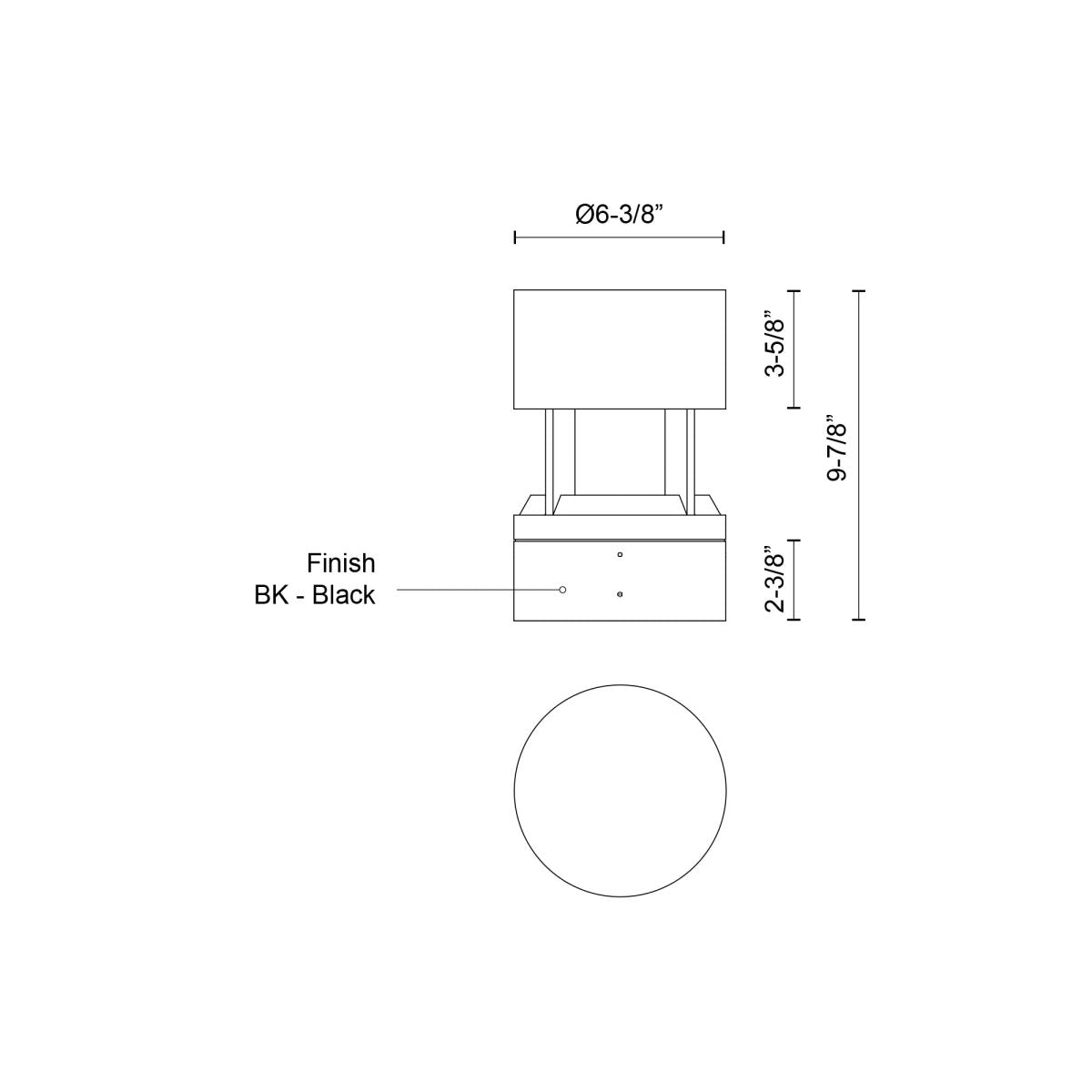 Bollard extérieur Novato - 9 7/8" by Kuzco Lighting | Luminaires & cie