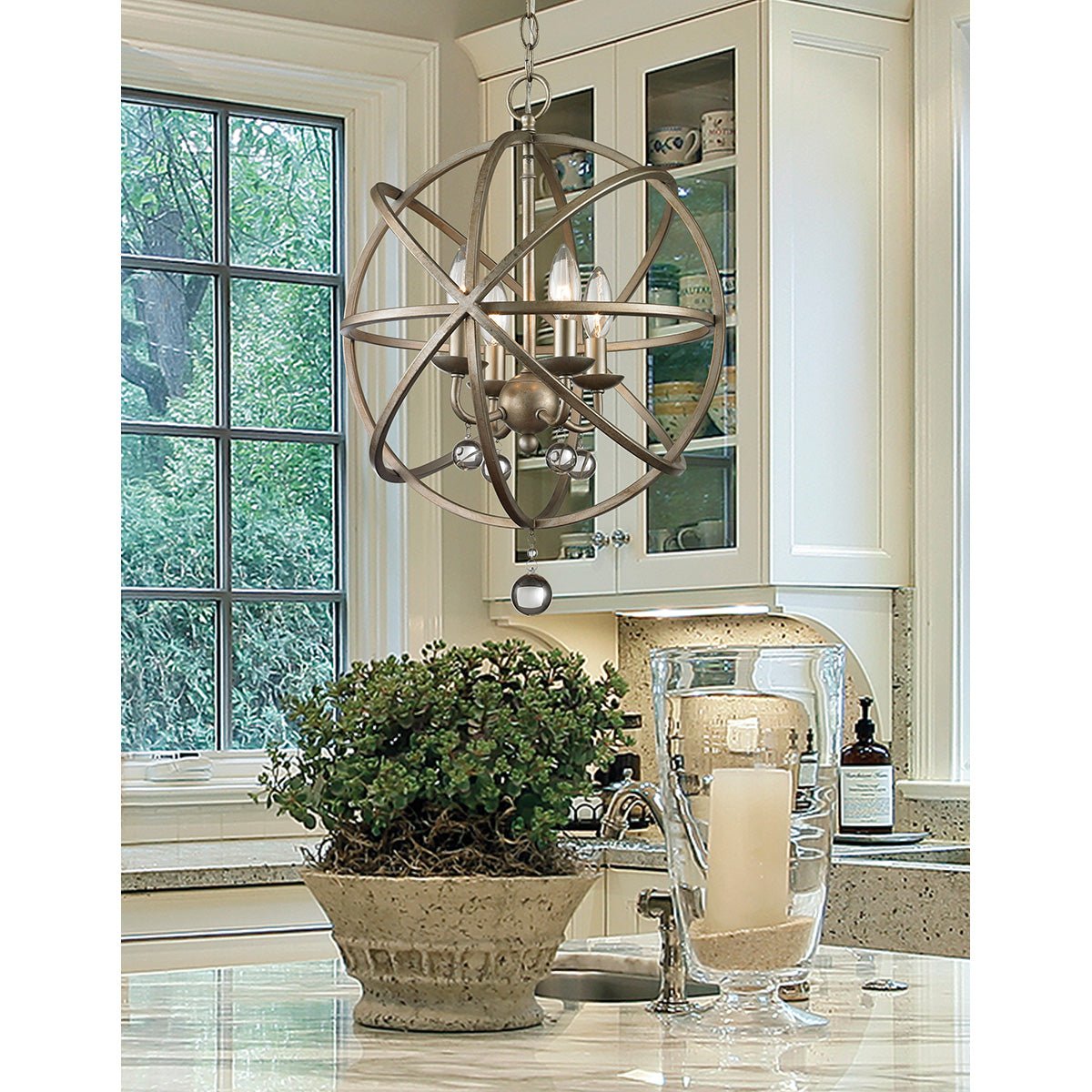 Chandelier Acadia - Argent antique 16" by Z - Lite | Luminaires & cie