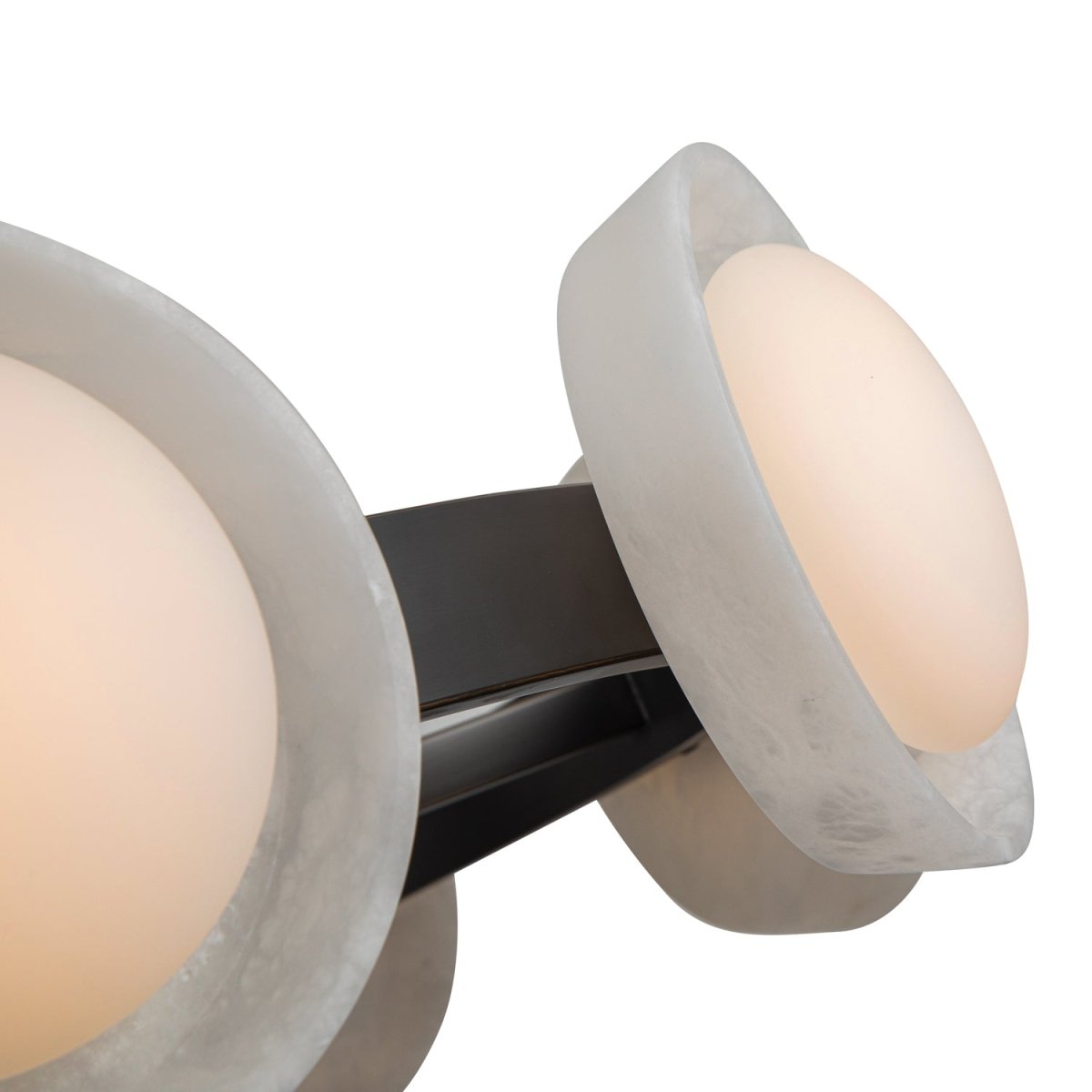 Chandelier Alonso - Bronze / Albâtre urbain 37 1/4" by Alora Lighting | Luminaires & cie