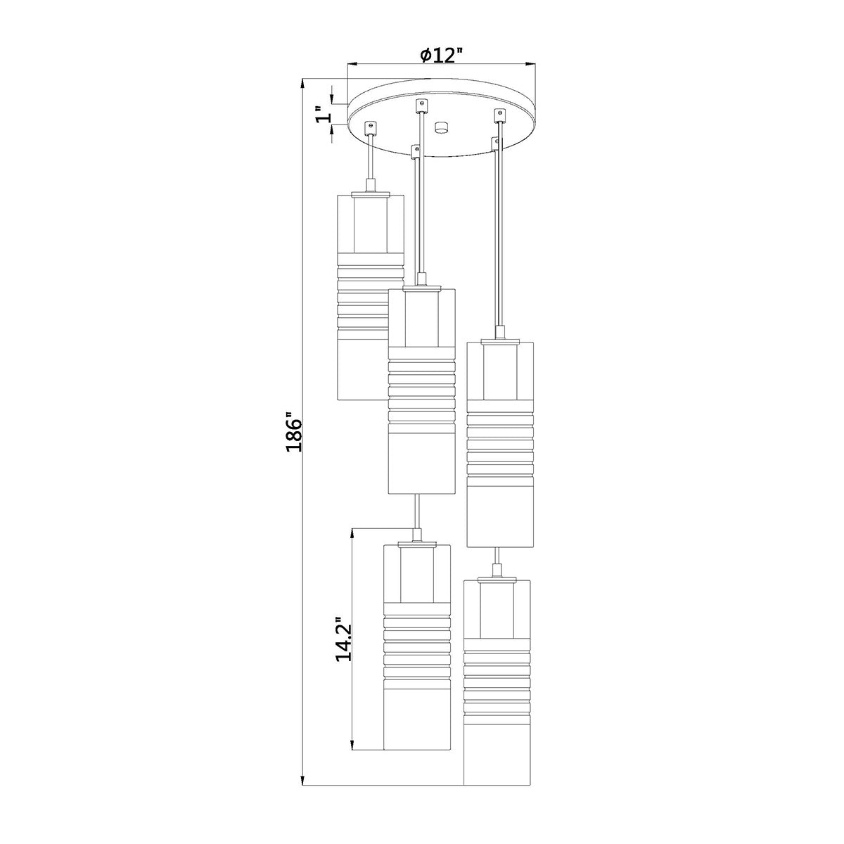 Chandelier Alton - Nickel brossé 12" by Z - Lite | Luminaires & cie