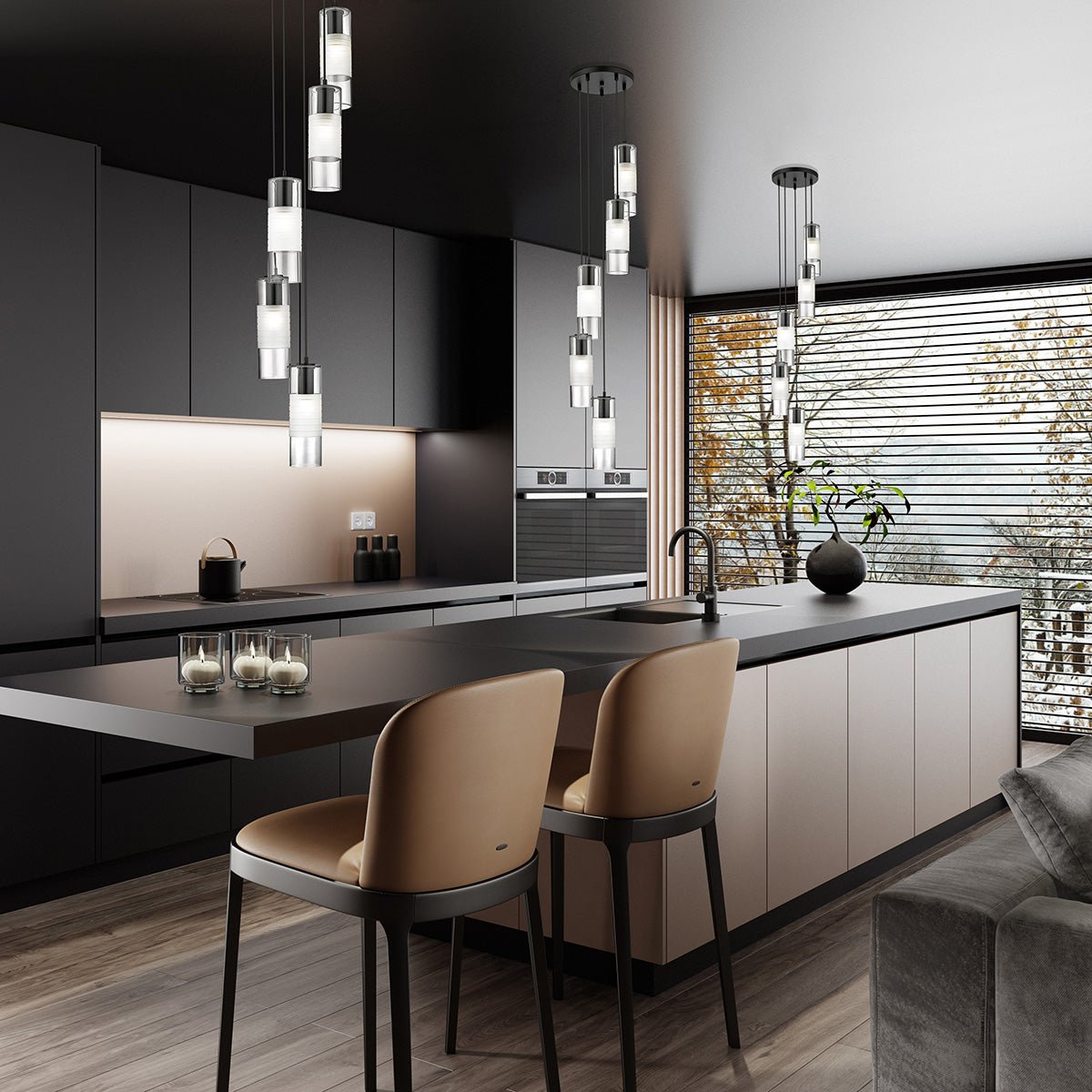 Chandelier Alton - Noir mat 12" by Z - Lite | Luminaires & cie