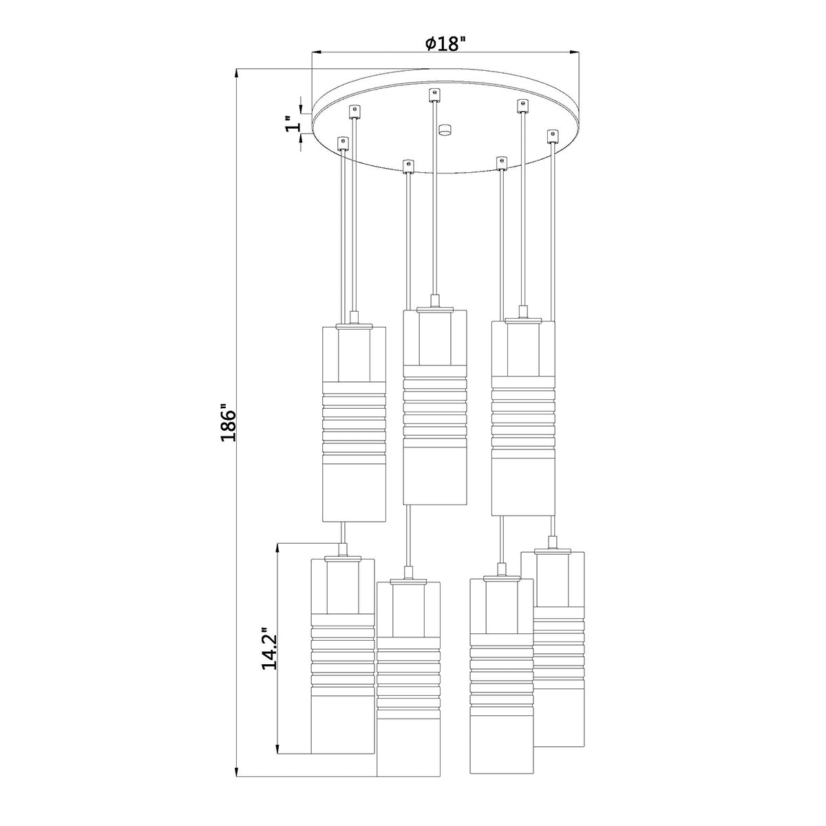 Chandelier Alton - Nickel brossé 18" by Z - Lite | Luminaires & cie
