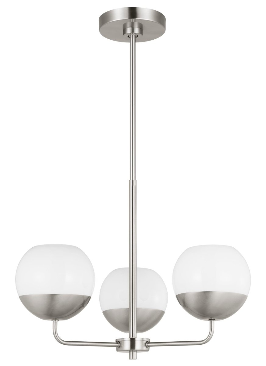 Chandelier Alvin - Nickel brossé 20 1/4" Ampoules DEL incluses by Visual Comfort Studio | Luminaires & cie