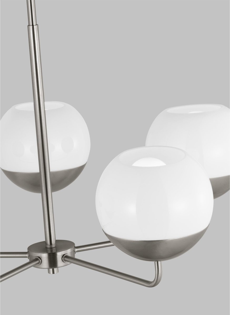 Chandelier Alvin - Nickel brossé 26" Ampoules DEL incluses by Visual Comfort Studio | Luminaires & cie
