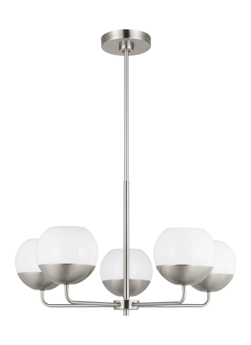 Chandelier Alvin - Nickel brossé 26" Ampoules DEL incluses by Visual Comfort Studio | Luminaires & cie