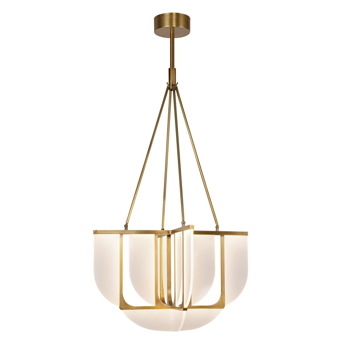 Chandelier Anders - Laiton vintage by Alora Lighting | Luminaires & cie