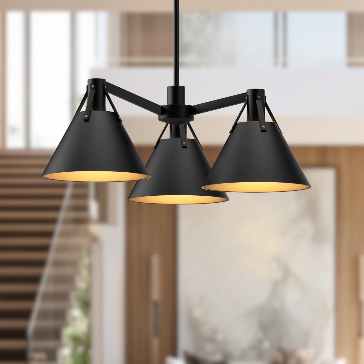 Chandelier Archer - Noir mat by Alora Lighting | Luminaires & cie