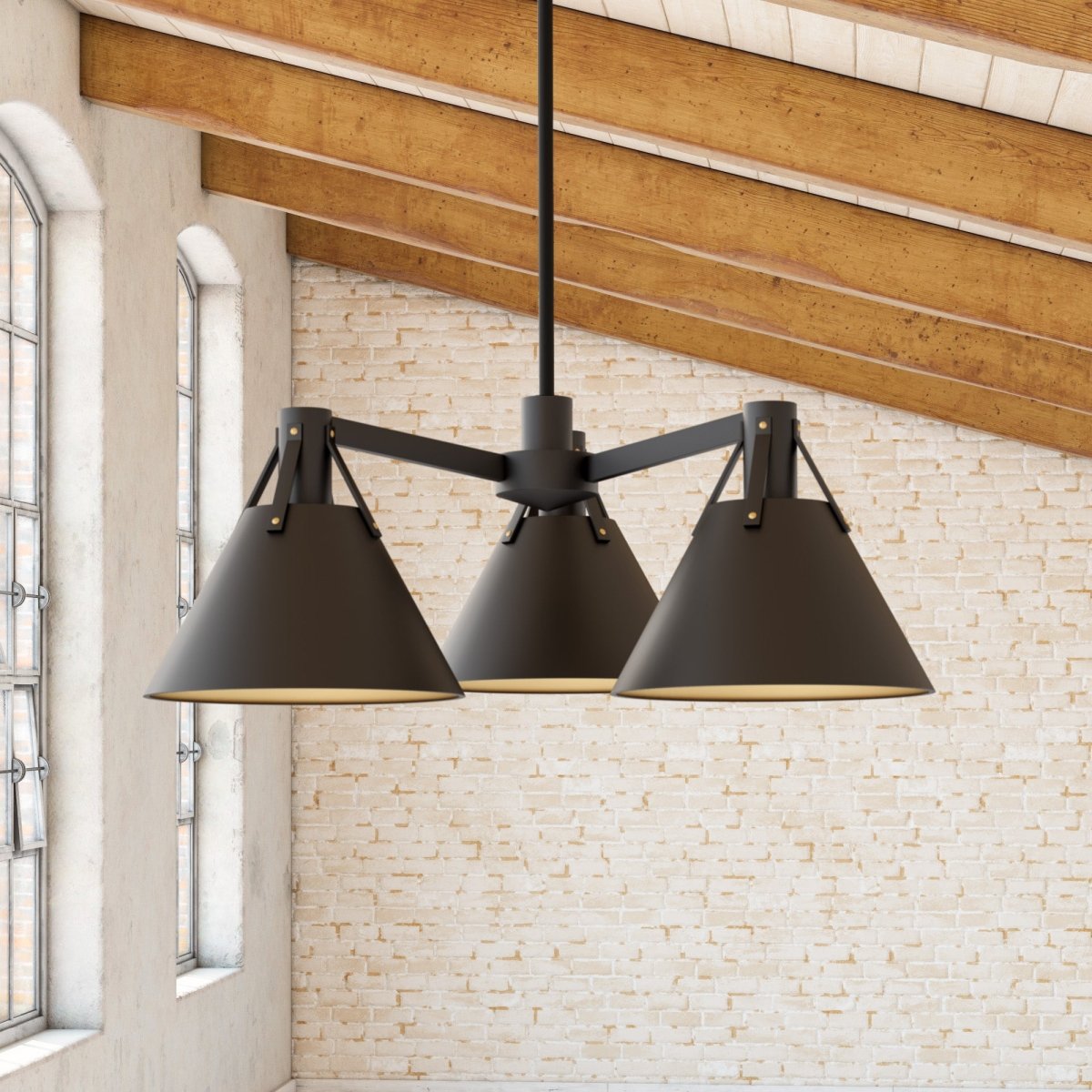 Chandelier Archer - Noir mat by Alora Lighting | Luminaires & cie