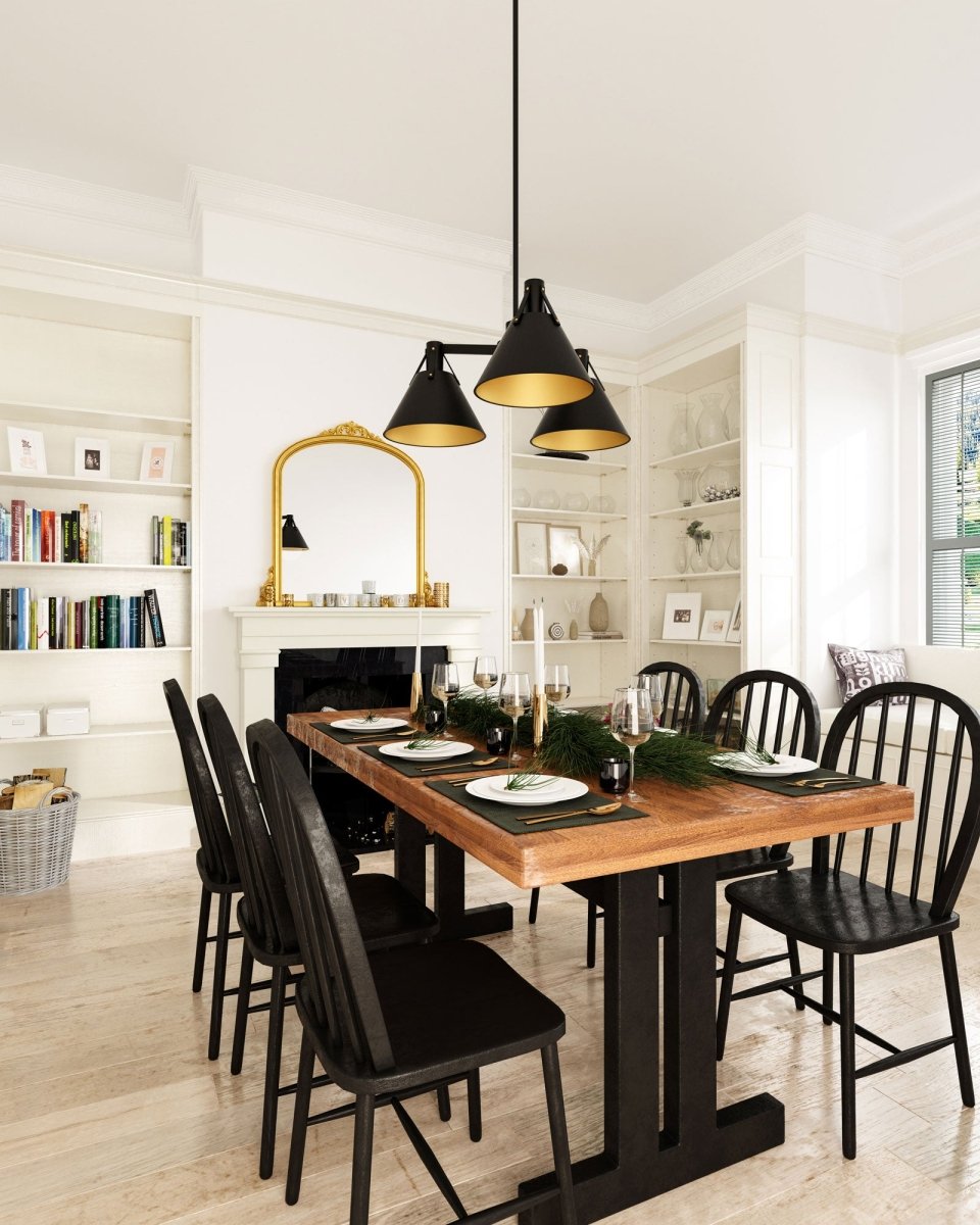 Chandelier Archer - Noir mat by Alora Lighting | Luminaires & cie