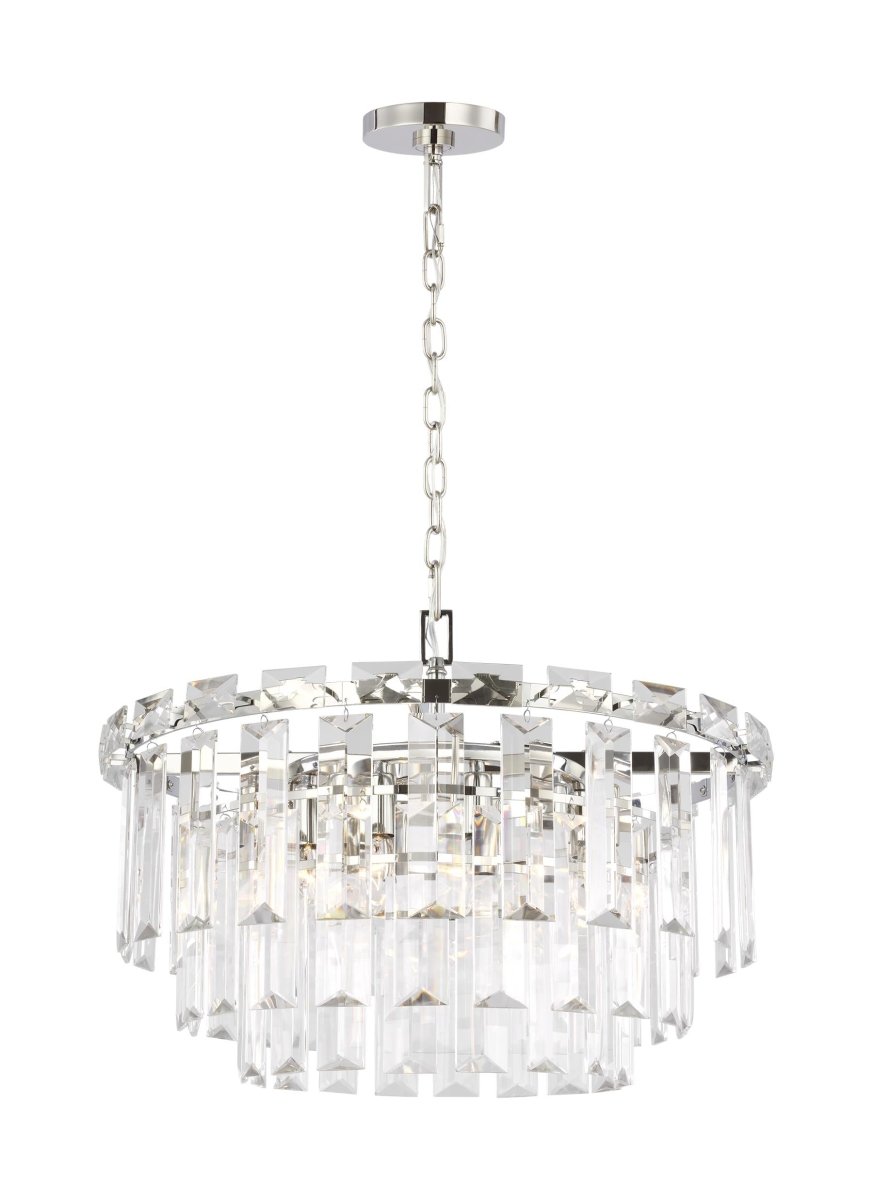 Chandelier Arden - Nickel poli 24 1/8" by Visual Comfort Studio | Luminaires & cie