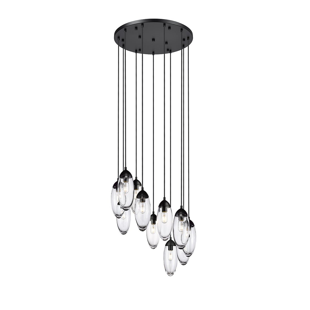 Chandelier Arden - Noir mat 24" by Z - Lite | Luminaires & cie
