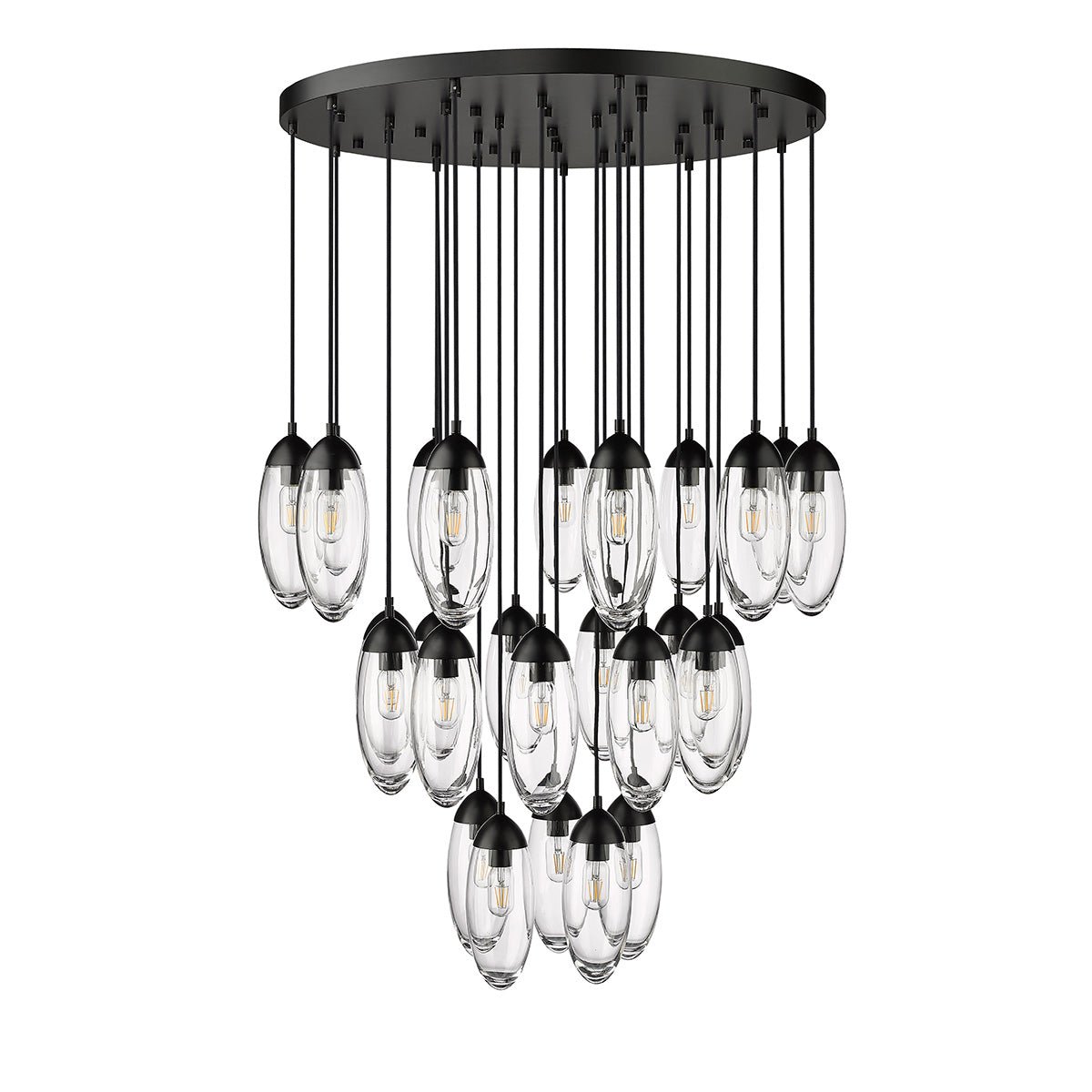 Chandelier Arden - Noir mat 36" by Z - Lite | Luminaires & cie