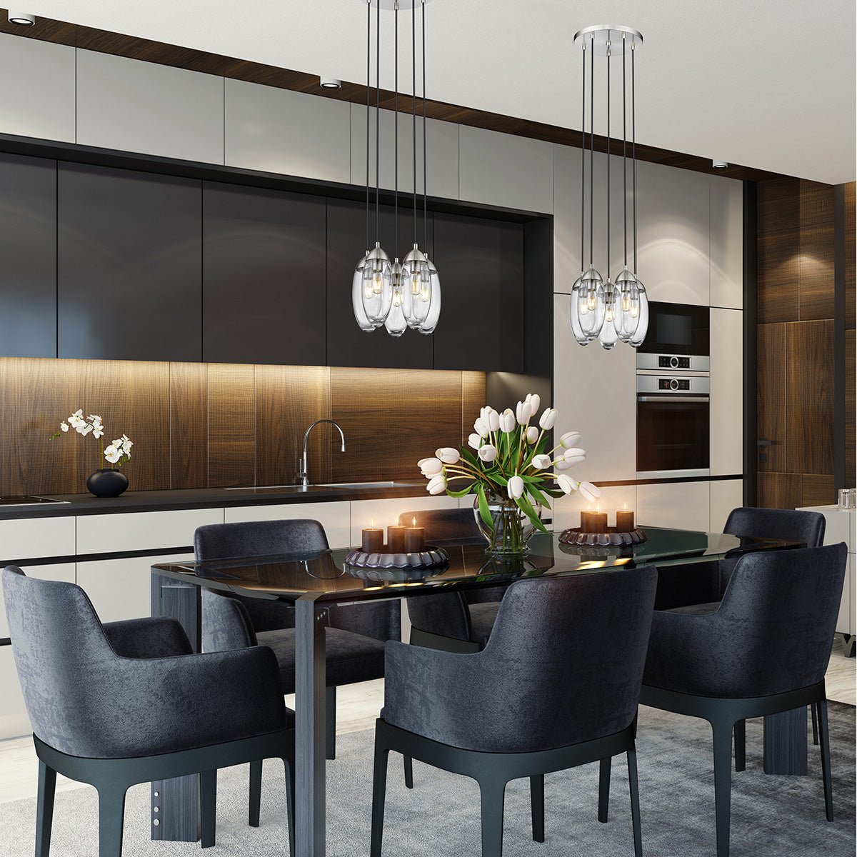 Chandelier Arden - Nickel brossé 12" by Z - Lite | Luminaires & cie