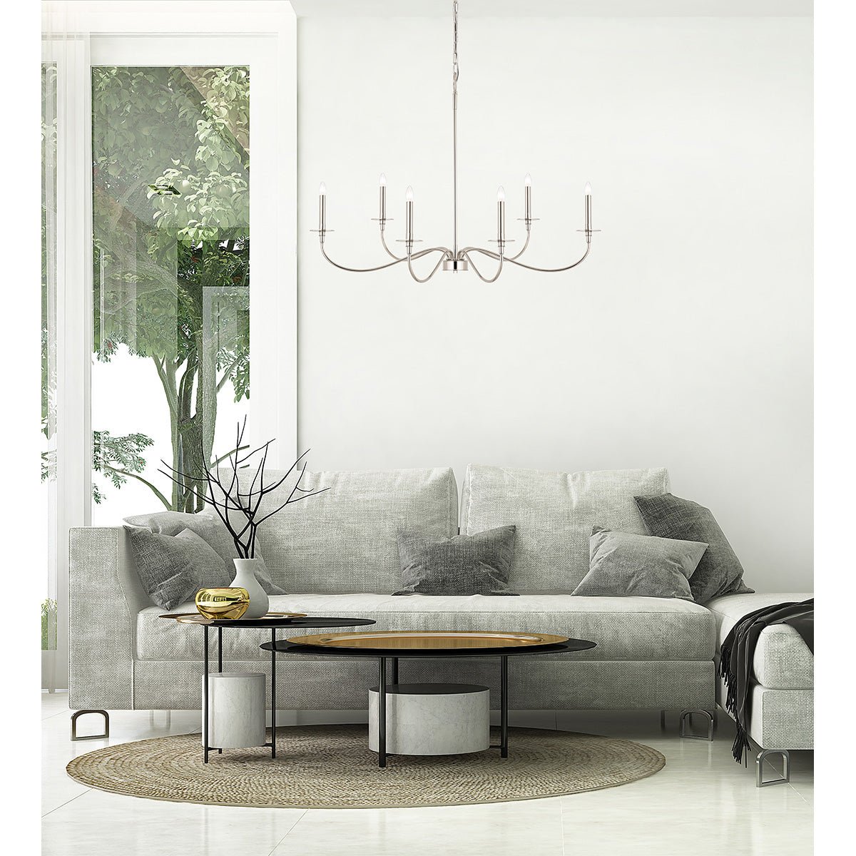 Chandelier Arrington - Nickel poli 42" by Z - Lite | Luminaires & cie