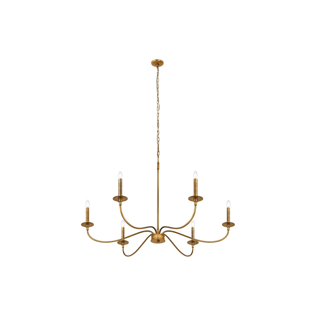 Chandelier Arrington - Laiton frotté 42" by Z - Lite | Luminaires & cie