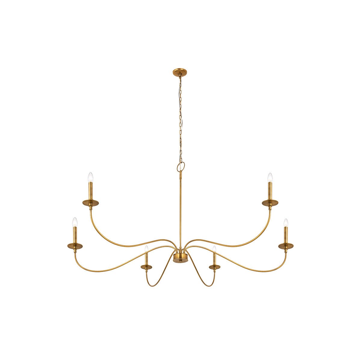 Chandelier Arrington - Laiton frotté 63" by Z - Lite | Luminaires & cie