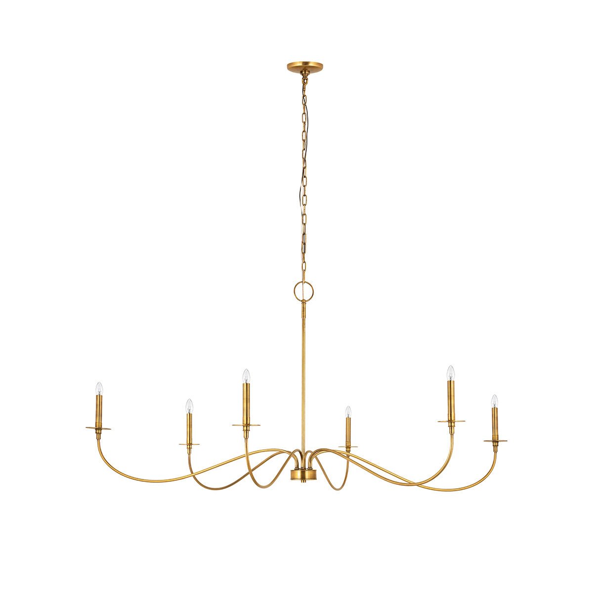 Chandelier Arrington - Laiton frotté 63" by Z - Lite | Luminaires & cie