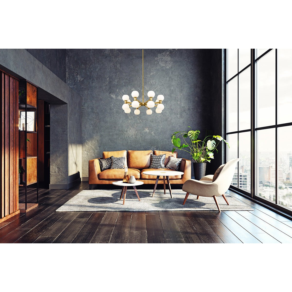 Chandelier Artemis - Or moderne 32" by Z - Lite | Luminaires & cie